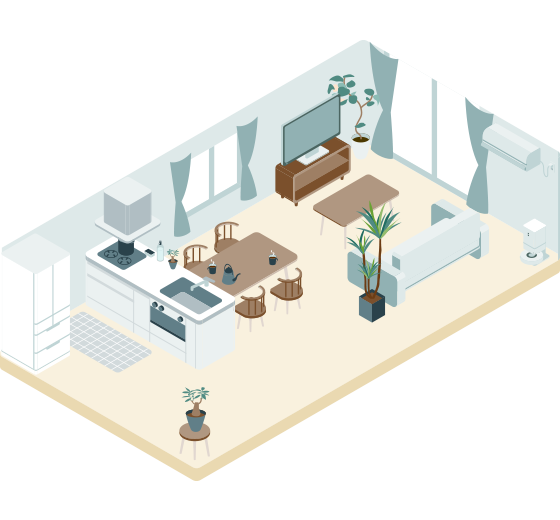 清掃済のお部屋のイメージ