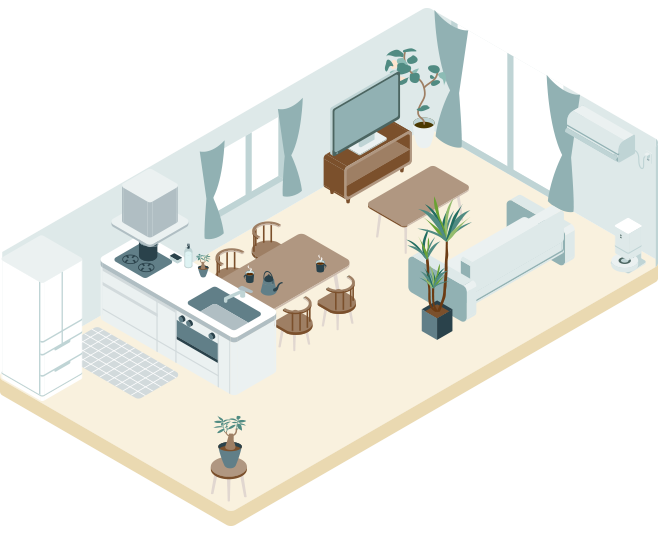 清掃済のお部屋のイメージ